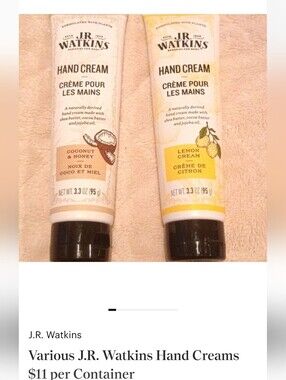 Hand Cream - Coconut & Honey and Lemon Cream